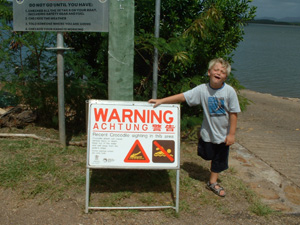 Gregg II hamming it up in Cooktown, Queensland, Australia
