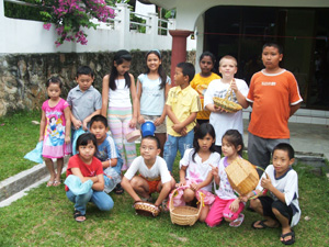Gregg II's class picture at the Chinese school in Langkawi, Malaysia