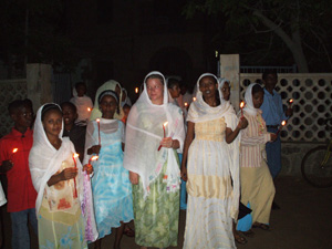 Easter service in Massawa, Eritrea