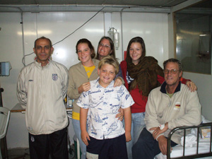 The Grangers at the UN hospital in Asmara, Eritrea for Gregg's malaria.  Dr. Shono is on the left